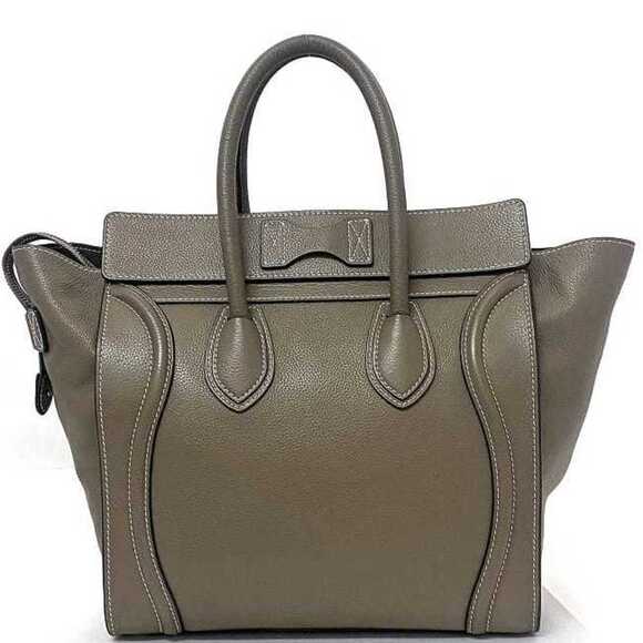 CELINE Beige Leather Tote Bag - Picture 3 of 10